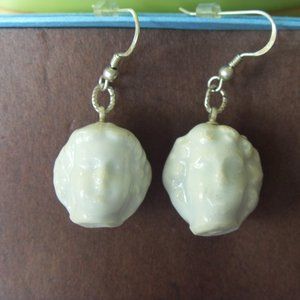 China Head Sterling Silver Earrings